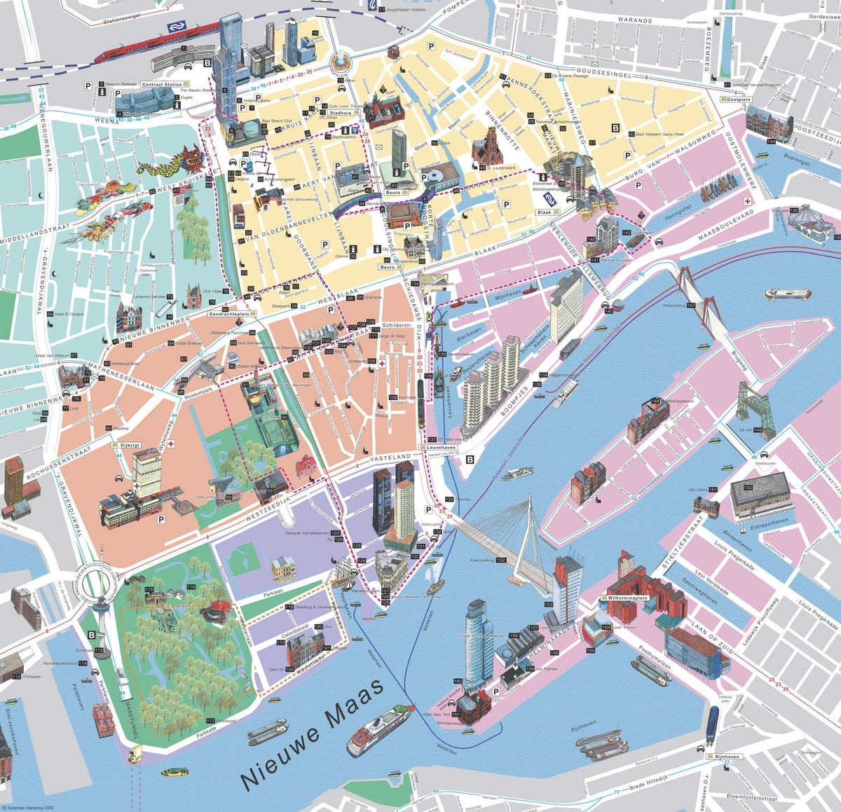 Kaart van Rotterdam offline 