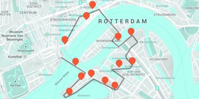 Kaart van de Rotterdamse architectuur 