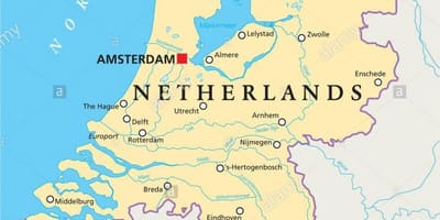 Kaart van Rotterdam en amsterdam