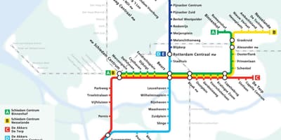 Rotterdam metro kaart