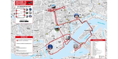 Kaart van Rotterdam de bus 