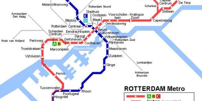 Ret Rotterdam tram kaart