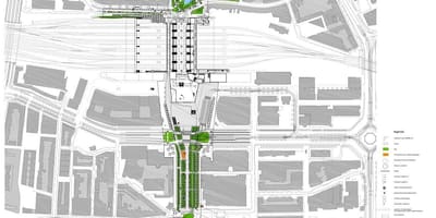 Het centraal station van Rotterdam kaart